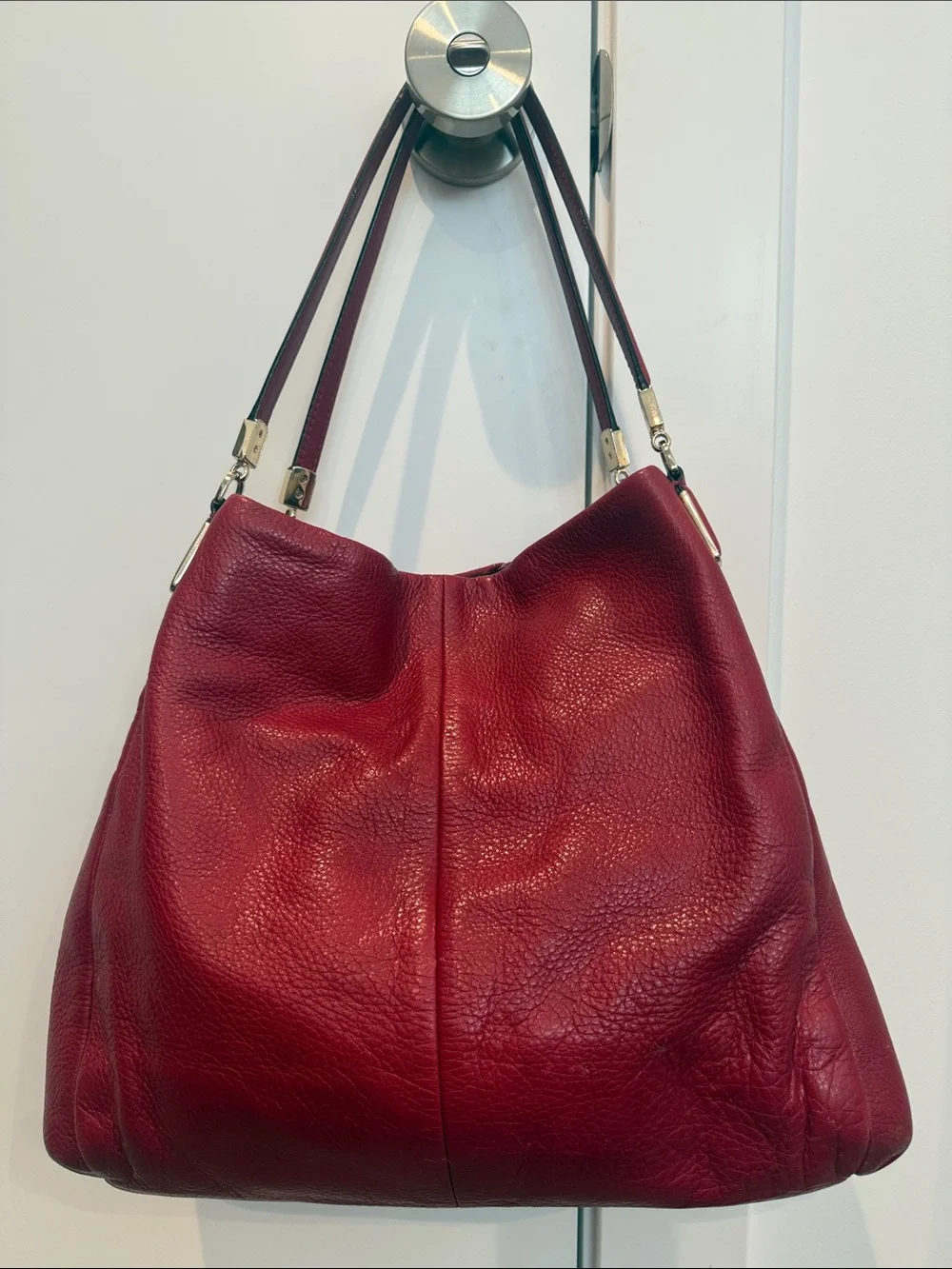 Coach Red Leather Shoulder Bag